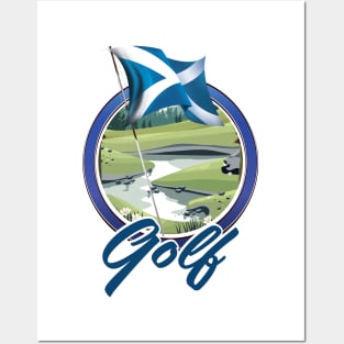 Golf Scotland logo Posters and Art